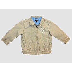 Tommy Hilfiger Beige Jacket Size 2T Lightweight Vintage Preppy Minimalist Unisex